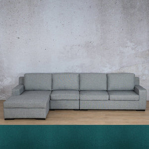 Rome Fabric Sofa Chaise Modular Sectional - LHF Fabric Corner Suite Leather Gallery Turquoise 