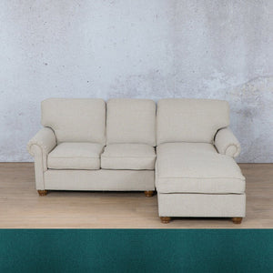 Salisbury Fabric Sofa Chaise Sectional - RHF Fabric Corner Suite Leather Gallery Turquoise 
