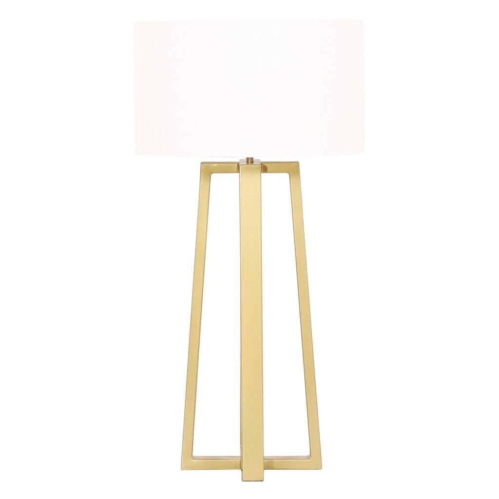 Vogue Table Lamp Rectangular Legs - Gold Desk Lamp Leather Gallery 