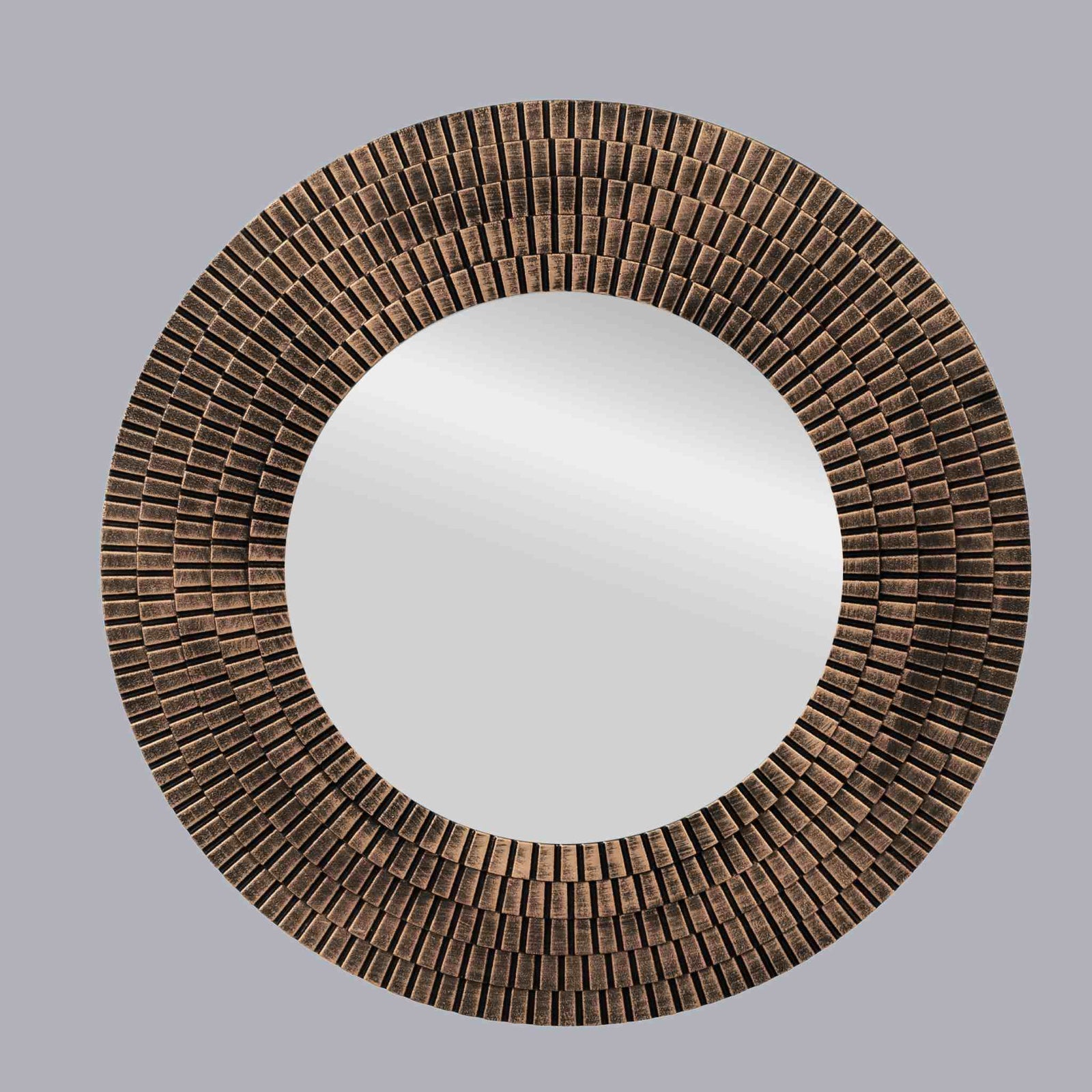 Valora Round Mirror | Leather Gallery Mirrors 