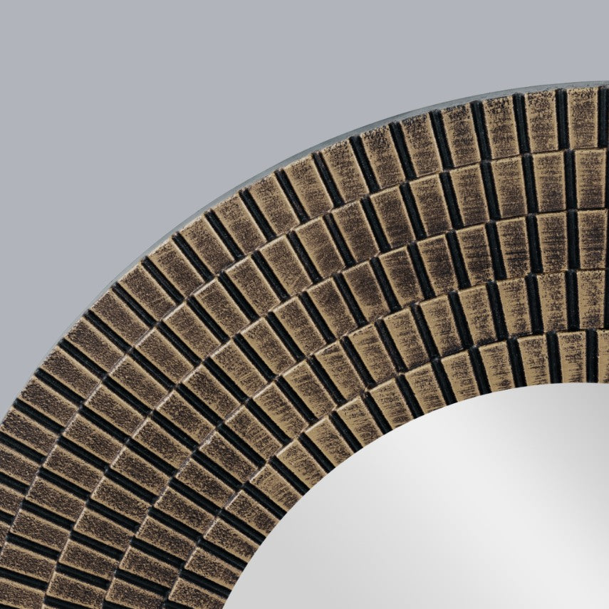 Valora Round Mirror | Leather Gallery Mirrors 