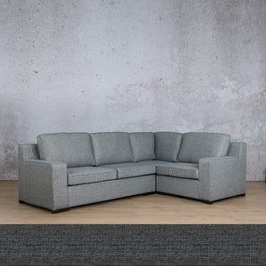 Rome Fabric L-Sectional 4 Seater - RHF Fabric Corner Suite Leather Gallery Volcanic Charcoal 