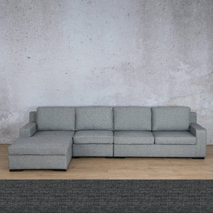 Rome Fabric Sofa Chaise Modular Sectional - LHF Fabric Corner Suite Leather Gallery Volcanic Charcoal 