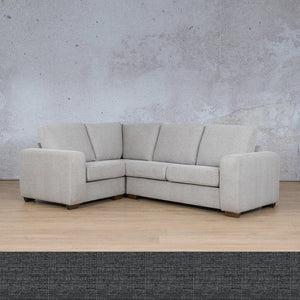 Stanford Fabric L-Sectional 4 Seater - LHF Fabric Sectional Leather Gallery Volcanic Charcoal 