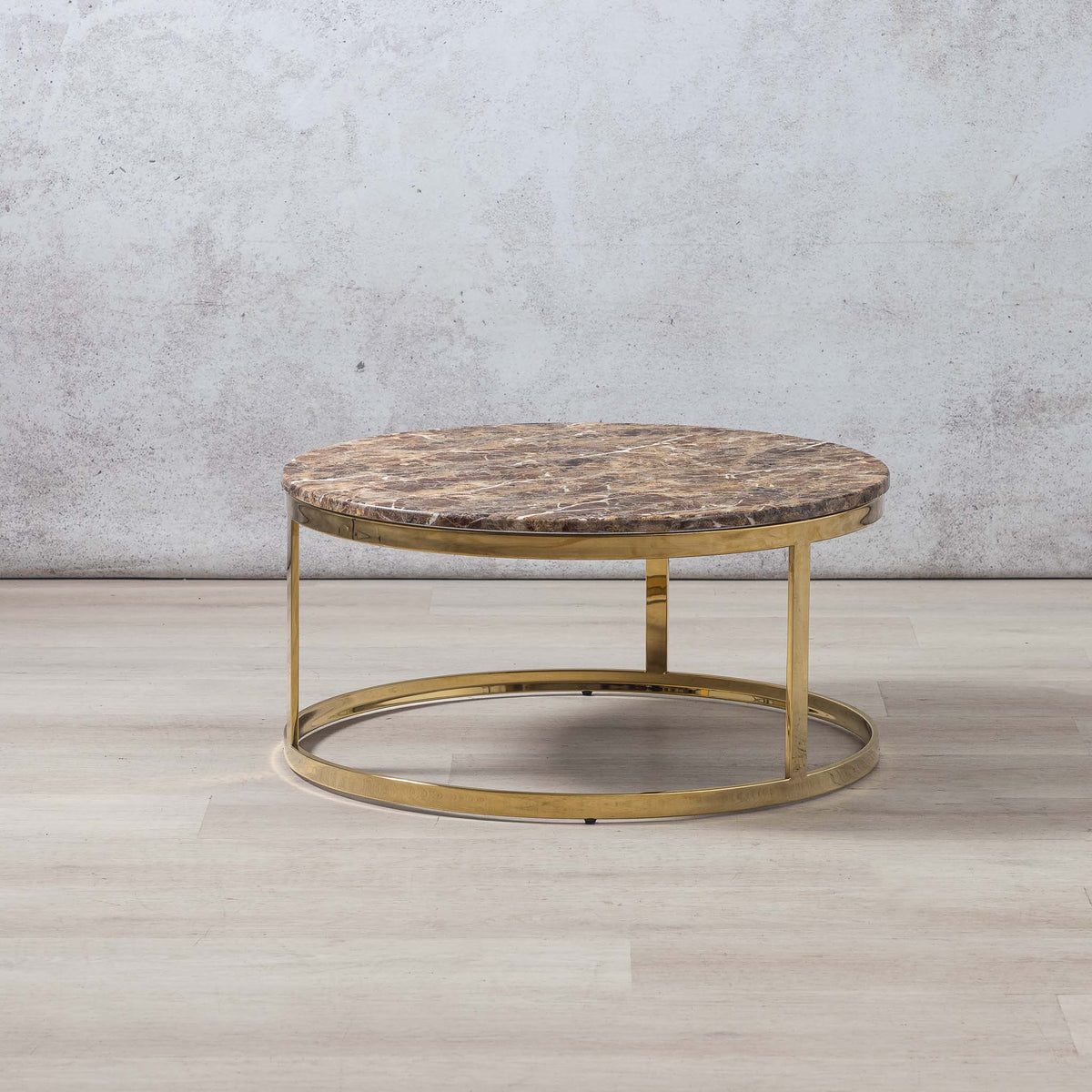 Waldorf Coffee Table Set - Brown Marble Look Top Coffee Table Leather Gallery