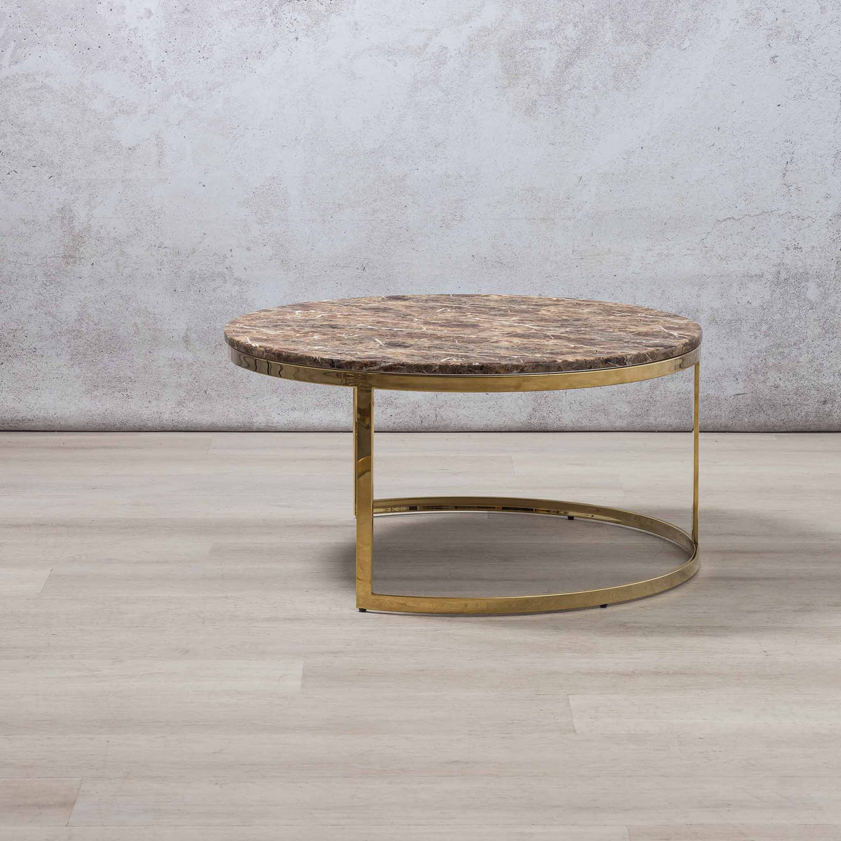 Waldorf Coffee Table Set - Brown Marble Look Top Coffee Table Leather Gallery