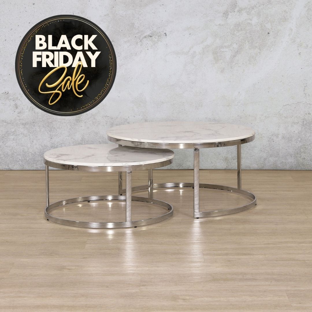 Waldorf Coffee Table Set - Marble Look Top - Available on Special Order Plan Only