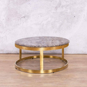 Waldorf Coffee Table Set - Brown Marble Look Top - Available on Special Order Plan Only Coffee Table Leather Gallery 