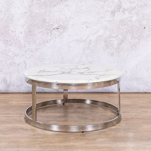 Waldorf Coffee Table Set - Marble Look Top - Available on Special Order Plan Only Coffee Table Leather Gallery 