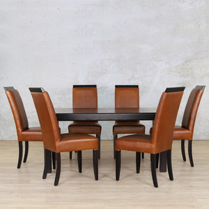 Urban Leather Dining Set - 6 Seater Dining room set Leather Gallery 