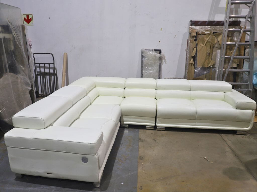 Tobago White Sectional Leather Gallery 
