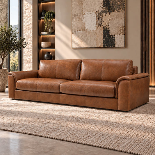 Westcott 3 Seater Leather Couch