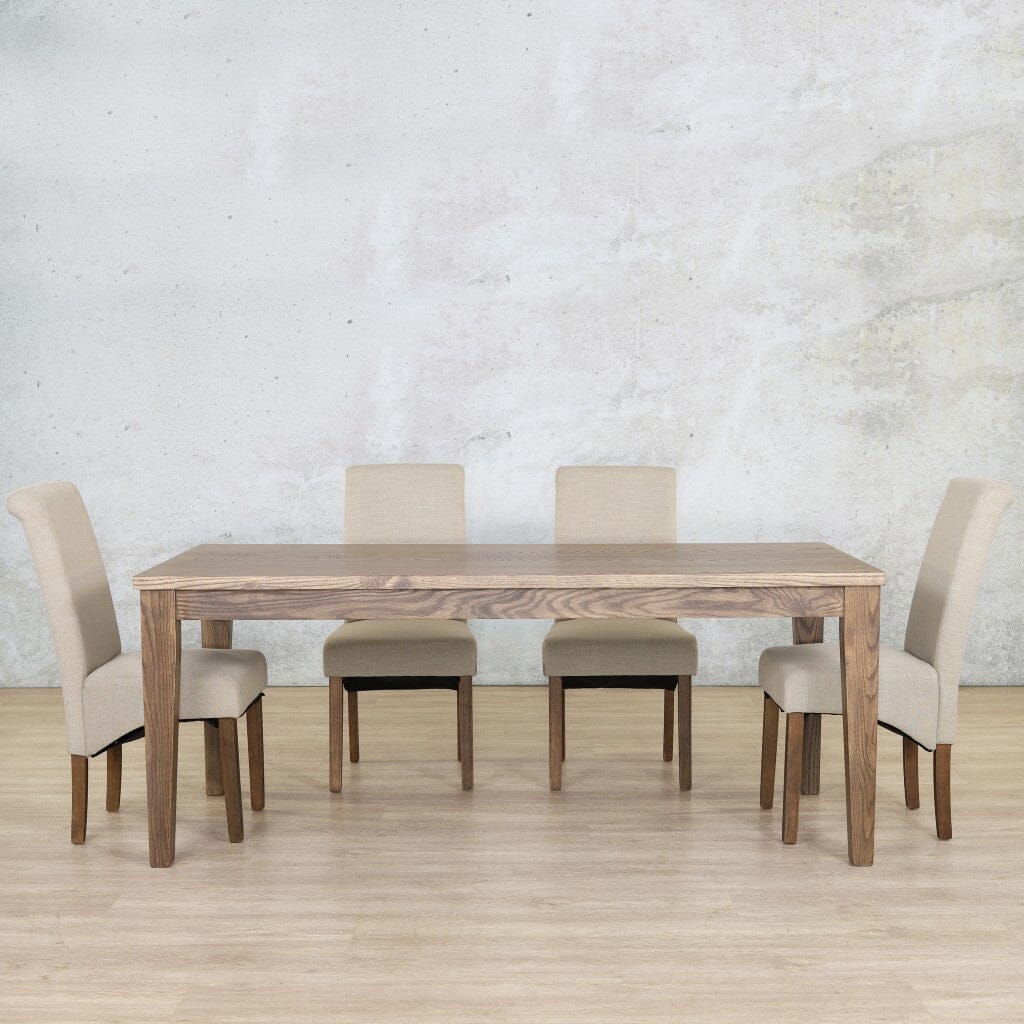 Willow & Windsor 6 Seater Dining Set Dining Table Leather Gallery 