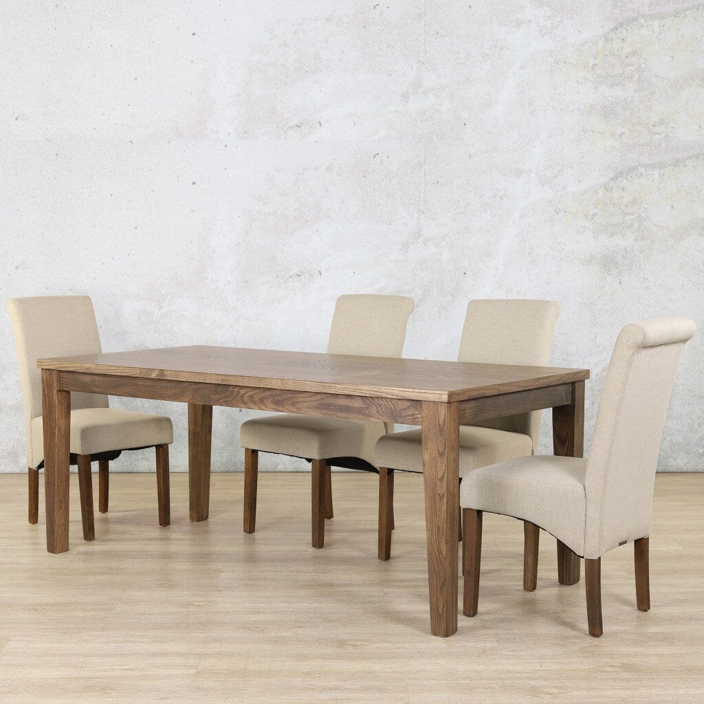 Willow & Windsor 6 Seater Dining Set Dining Table Leather Gallery 