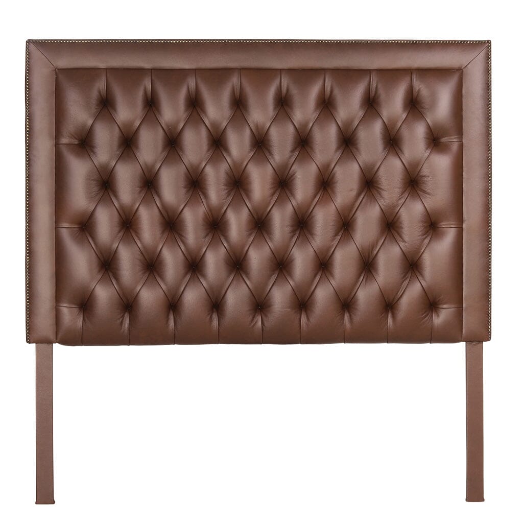 Winston Leather Headboard - Queen Bedroom Set Leather Gallery Urban Deep Mocha 