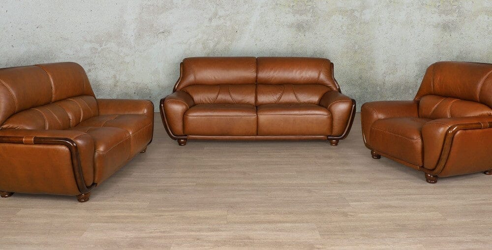 Zuri 3+2+1 Leather Sofa Suite - Available on Special Order Plan Only Leather Sofa Leather Gallery 