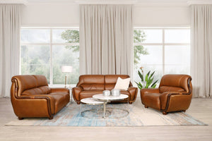 Zuri 3+2+1 Leather Sofa Suite - Available on Special Order Plan Only Leather Sofa Leather Gallery Czar Pecan 