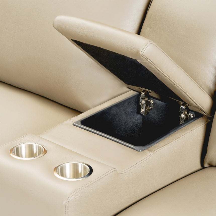 SLEEK HOME THEATRE CONSOLE WITH DUAL CUP HOLDERS
