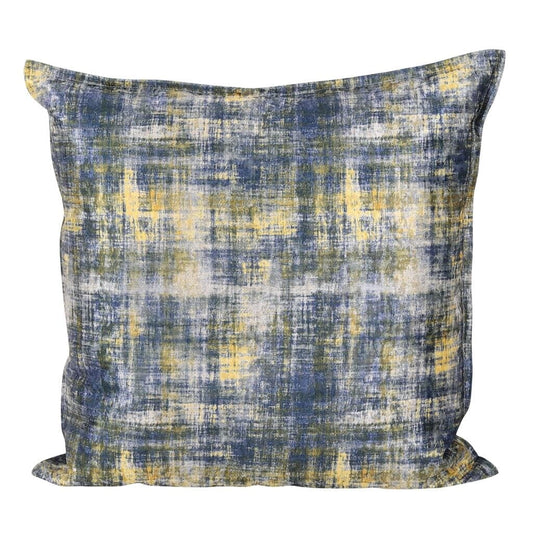 Abstract Blue/Yellow Cushion Cushion Leather Gallery