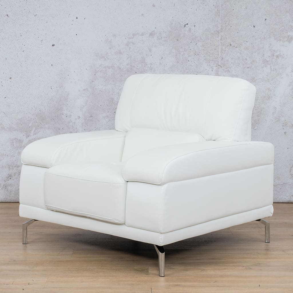 Adaline 1 Seater Leather Sofa Leather Sofa Leather Gallery-white