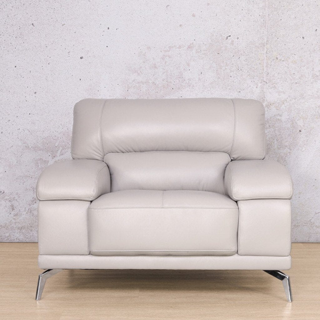 Adaline 1 Seater Leather Sofa Leather Sofa Leather Gallery-grey