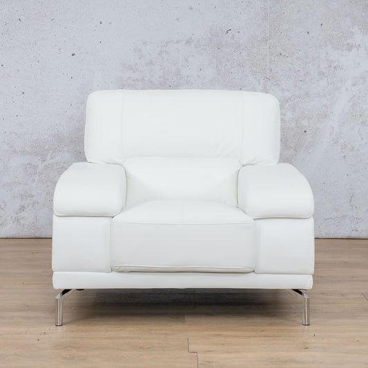 Adaline 1 Seater Leather Sofa Leather Sofa Leather Gallery- White
