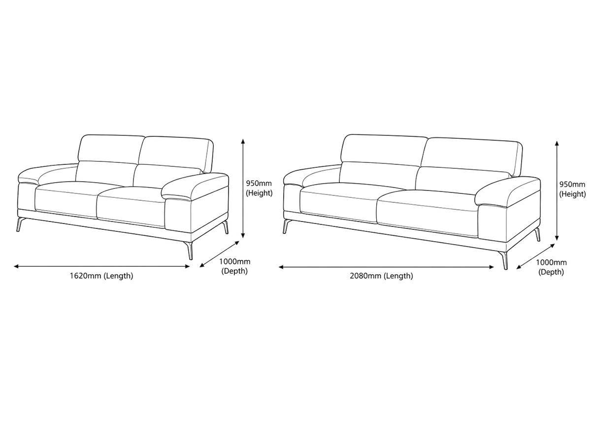 Adaline 3+2 Leather Lounge Suite