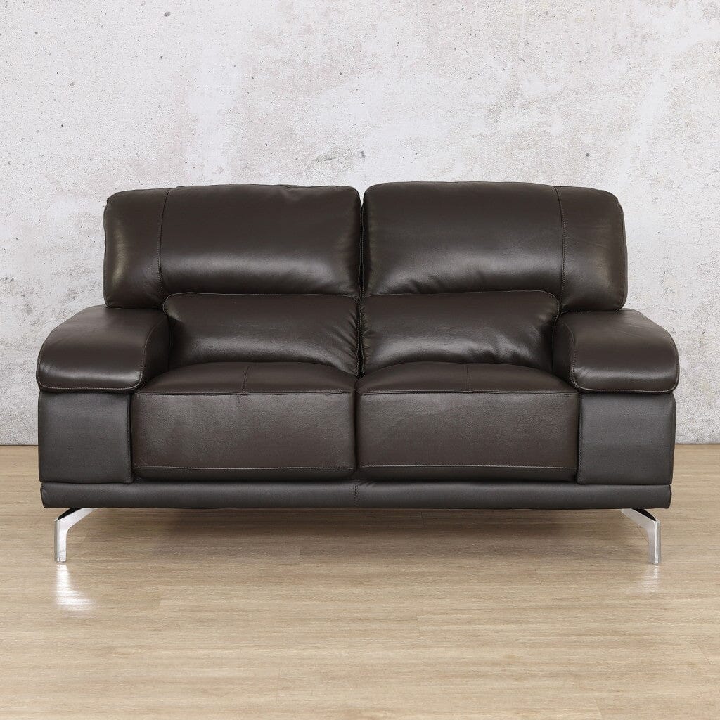 Adaline 2 Seater Leather Sofa Leather Sofa Leather Gallery Choc