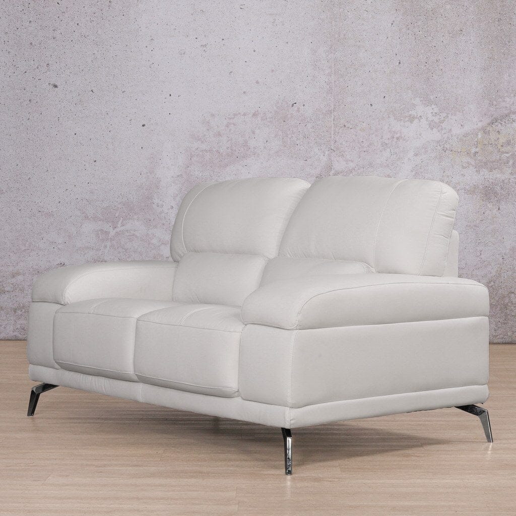 Adaline 2 Seater Leather Sofa Leather Sofa Leather Gallery Luxe Grey