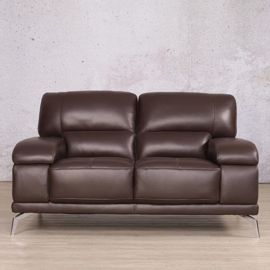 Adaline 2 Seater Leather Sofa - Luxe Walnut | two seater couch, leather couch, two seater couches for sale, bedroom couch 