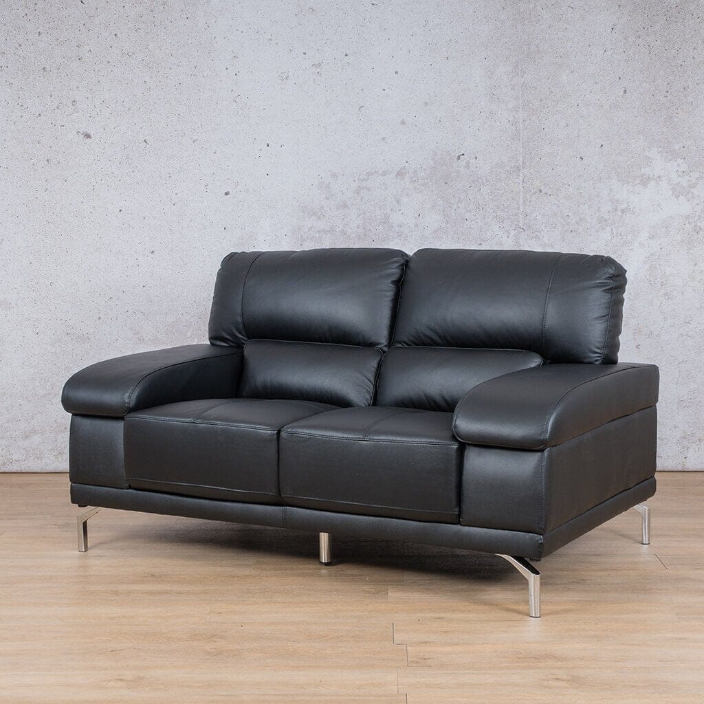 Adaline 3+2+1 Leather Sofa Suite Leather Sofa Leather Gallery-luxe-black