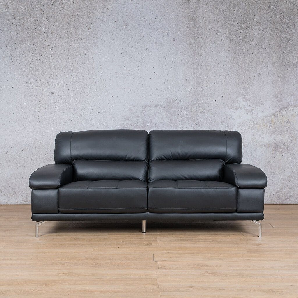 Luxe Grey detail: modern leather sofa