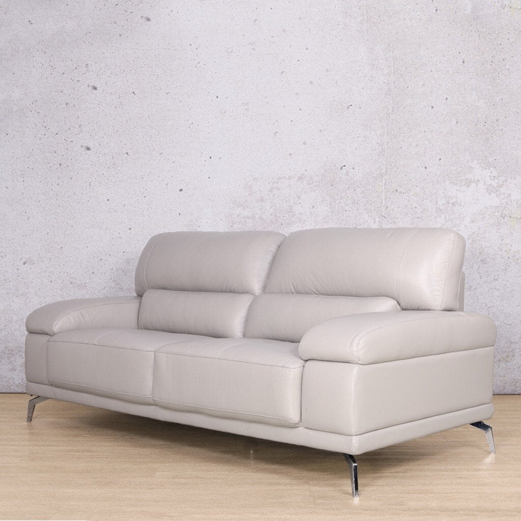 Adaline 3 Seater Leather Sofa Leather Sofa Leather Gallery-luxe-grey