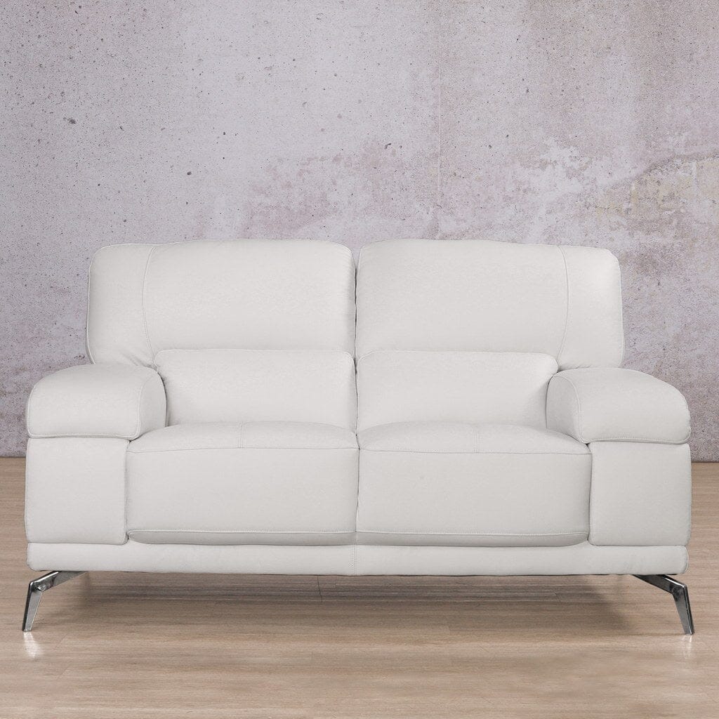 Adaline two seater couch, in Urban white leather | Couches, leather couch, 2 seater couch, leather couches for sale, white leather couch 