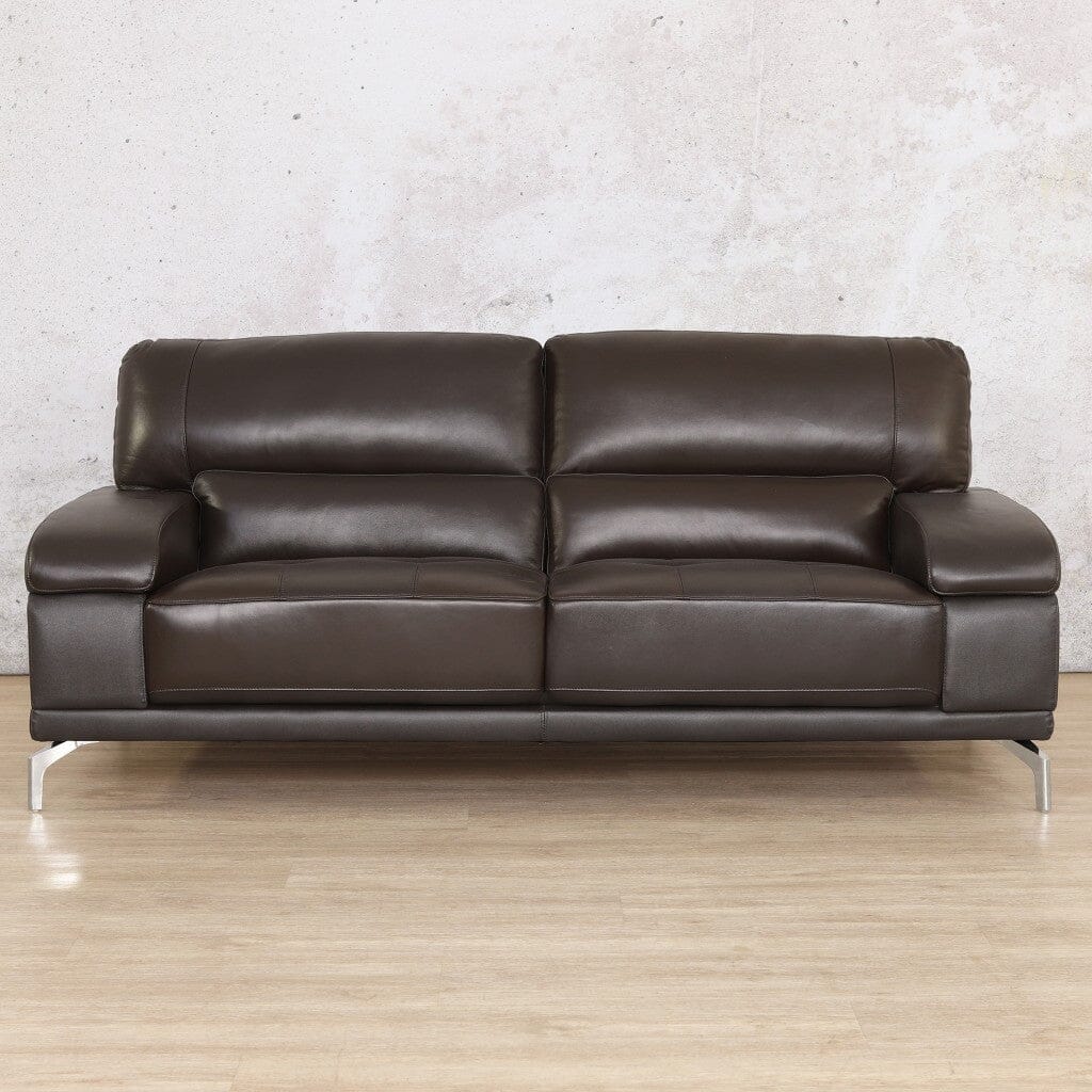 Adaline 2 seater Leather Couch - Choc two seater couches for sale, leather couches, pleather couch, sofas and couches 