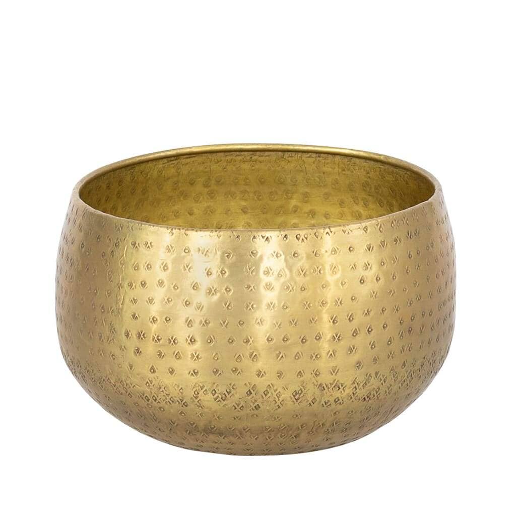 Adonis Gold Carved Bowl/Planter - Large Decor Leather Gallery