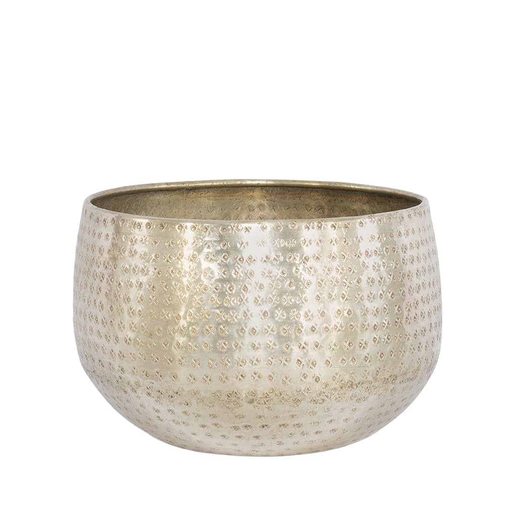 Adonis Silver Carved Bowl/Planter - Large Decor Leather Gallery