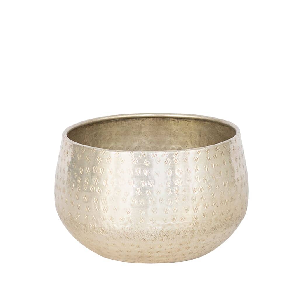 Adonis Silver Carved Bowl/Planter - Medium Decor Leather Gallery