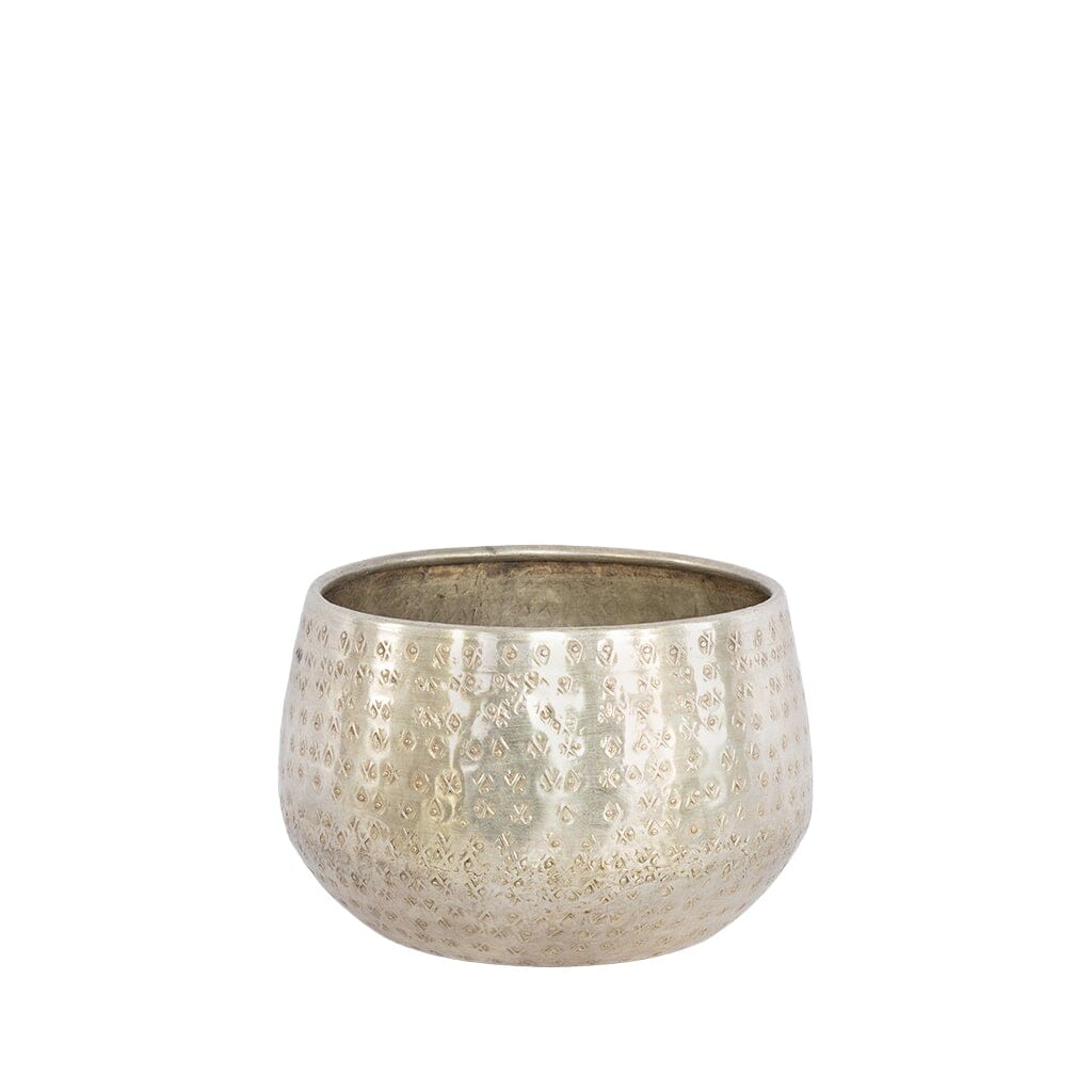 Adonis Silver Carved Bowl/Planter - Small Decor Leather Gallery