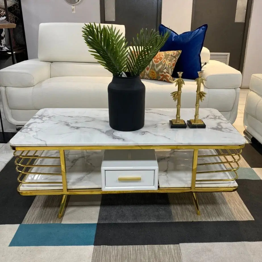 Alba Coffee Table in Gold - Warehouse Clearance - Coffee Table