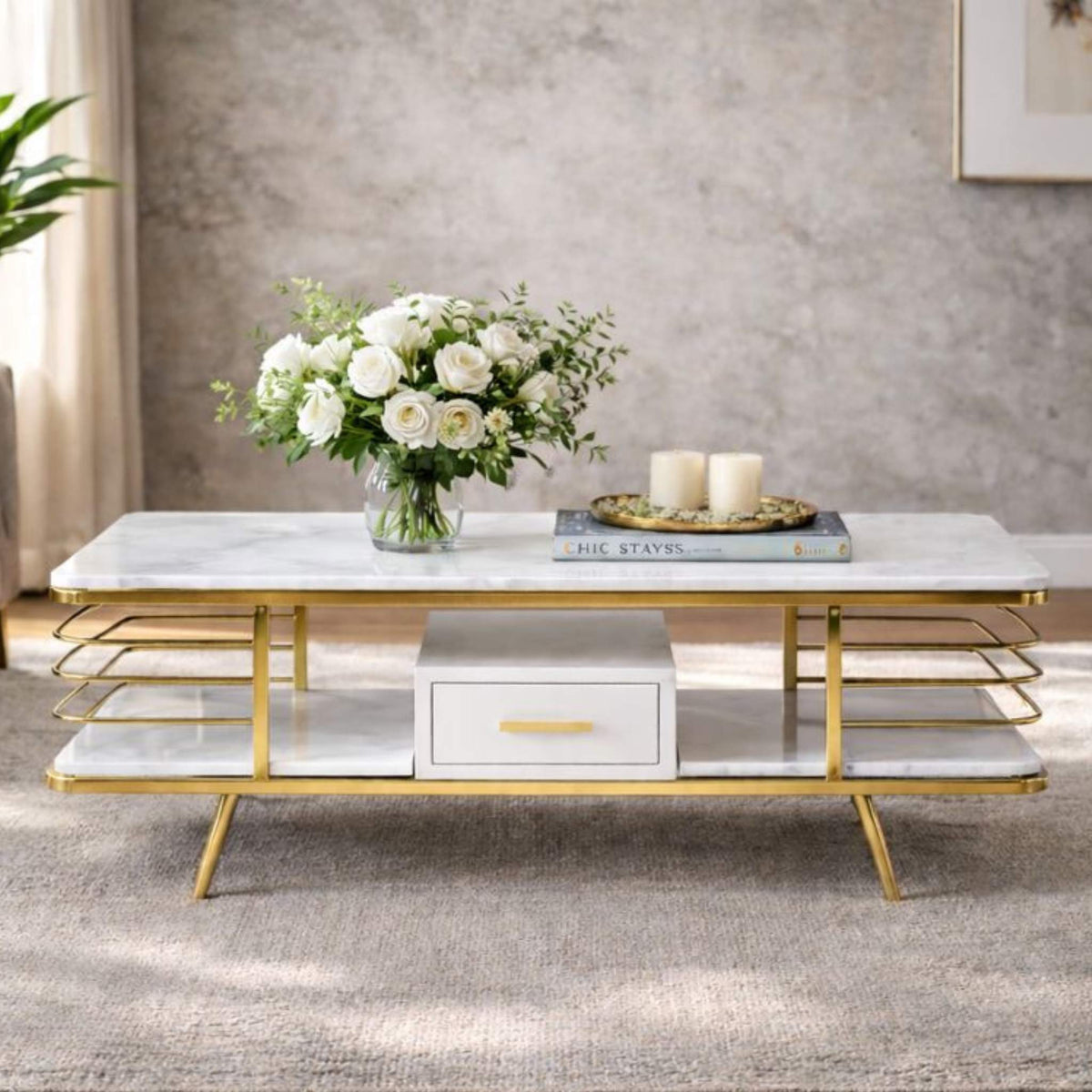 alba coffee table | Leather Gallery