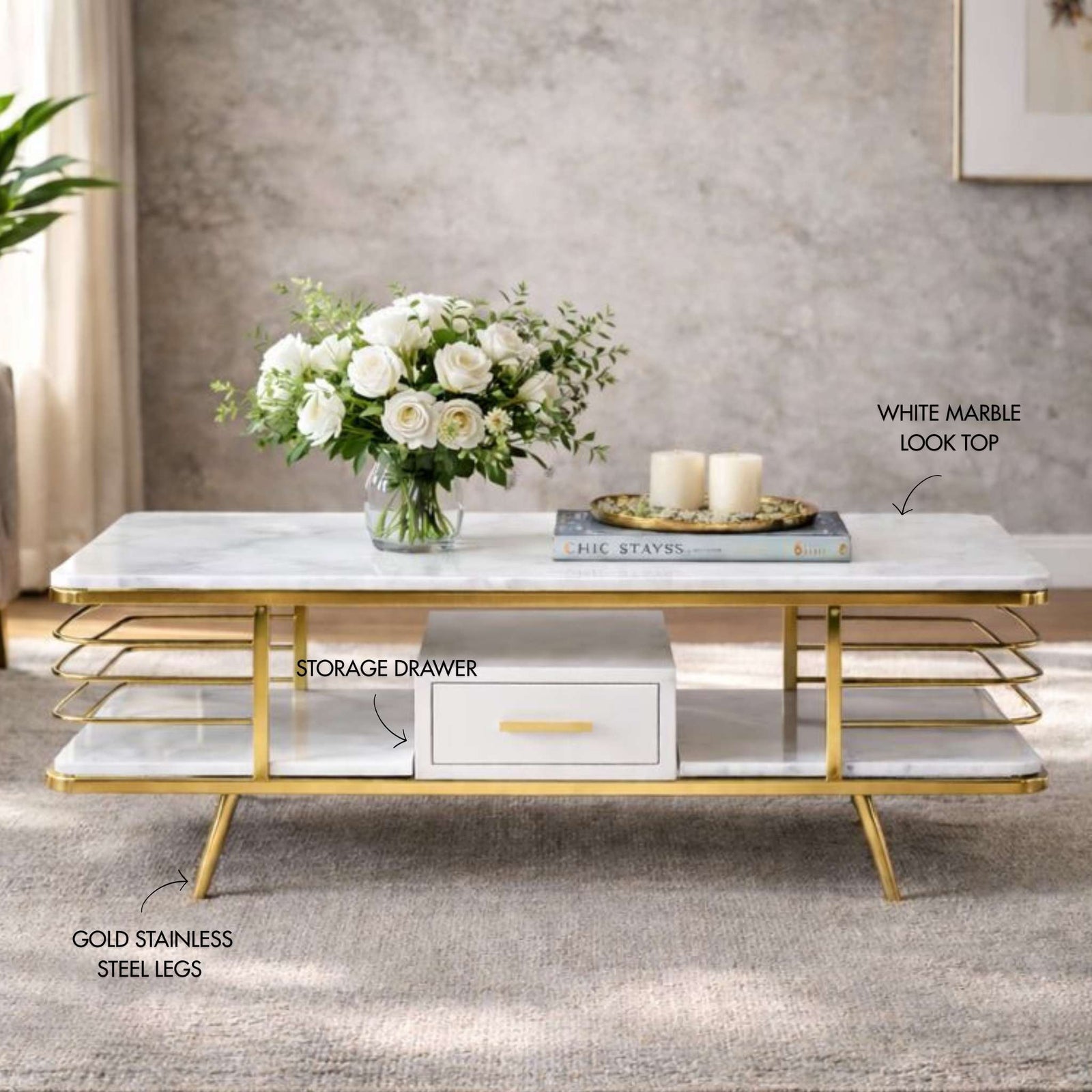 alba coffee table | Leather Gallery