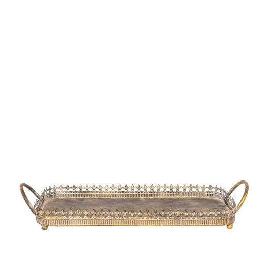 Angola Gold Metal Tray - Medium Trays Leather Gallery