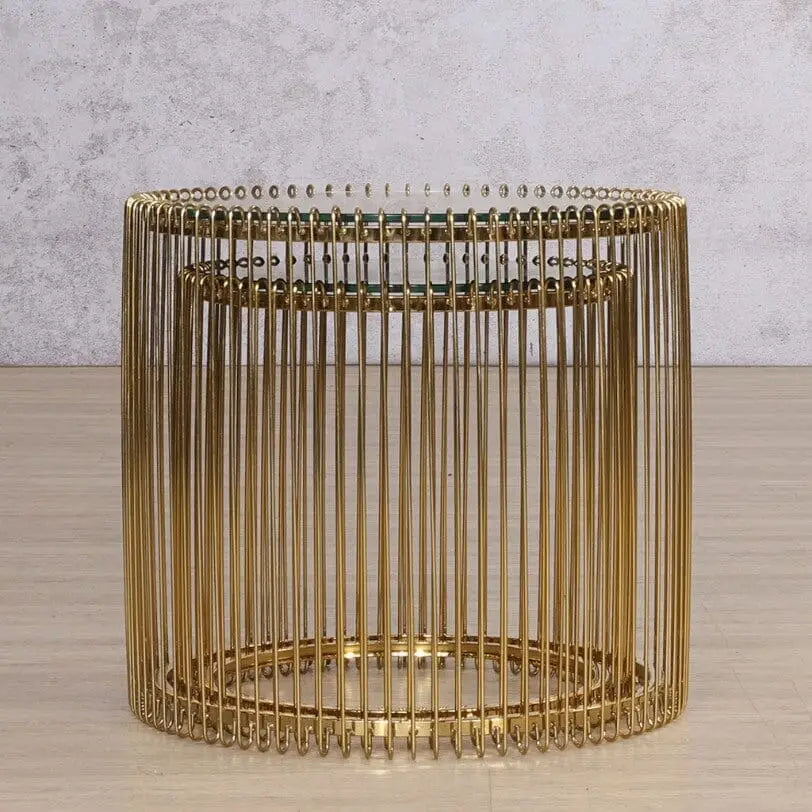 Antilia Coffee Table Gold - Mirror Top - Coffee Table