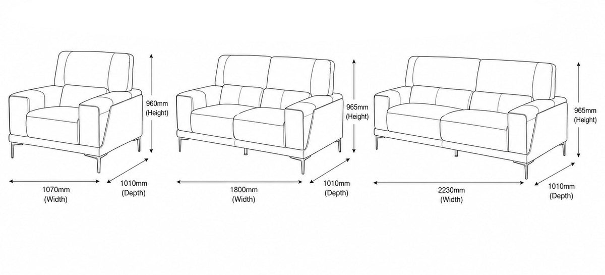 Atlanta 3+2+1 Leather Lounge Suite