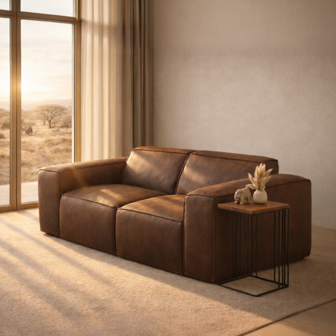 Austin 2 Seater Leather Couch