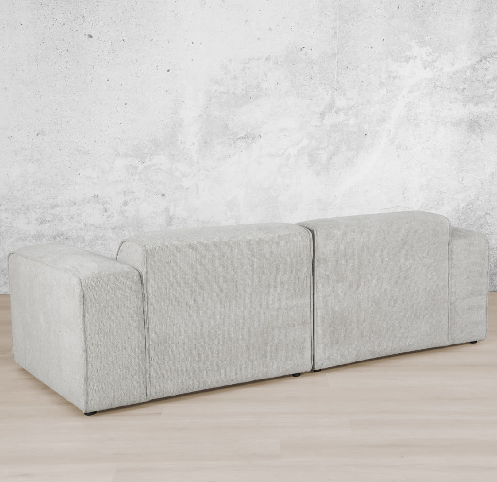 Back view of Austin Fabric 3-seater Couch in Bordeaux Grey | Fabric couches, 3-seater couches, grey couch, small couch