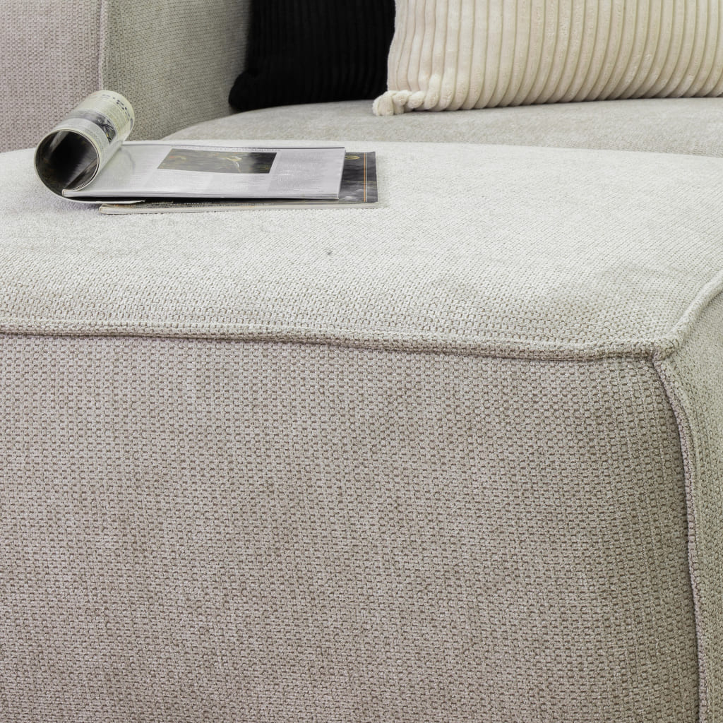 Discover Fabric Couch, 4 Seater L Sectional Couch - Belle Beige 