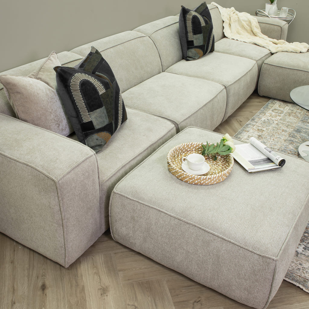 Discover Austin Fabric U chaise Sectional - Belle Beige 