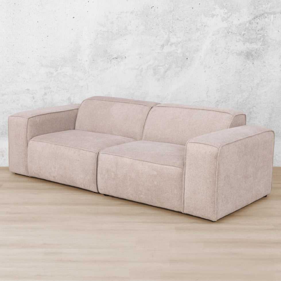 Austin 3-seater Couch in Belle Beige coloured fabric. | Fabric 3-seater Couch, fabric couches, sofas and couches